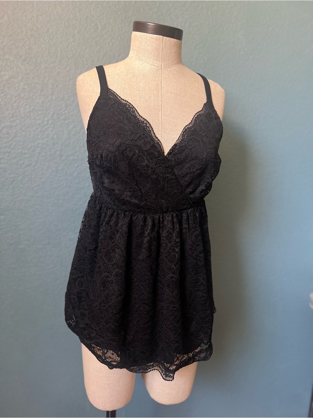 Torrid‎ Black Lace Babydoll Camisole Top plus size